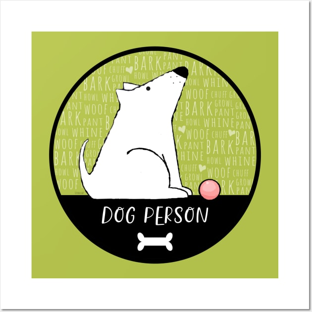 Dog Person Puppy with Toy Wall Art by sfernleaf